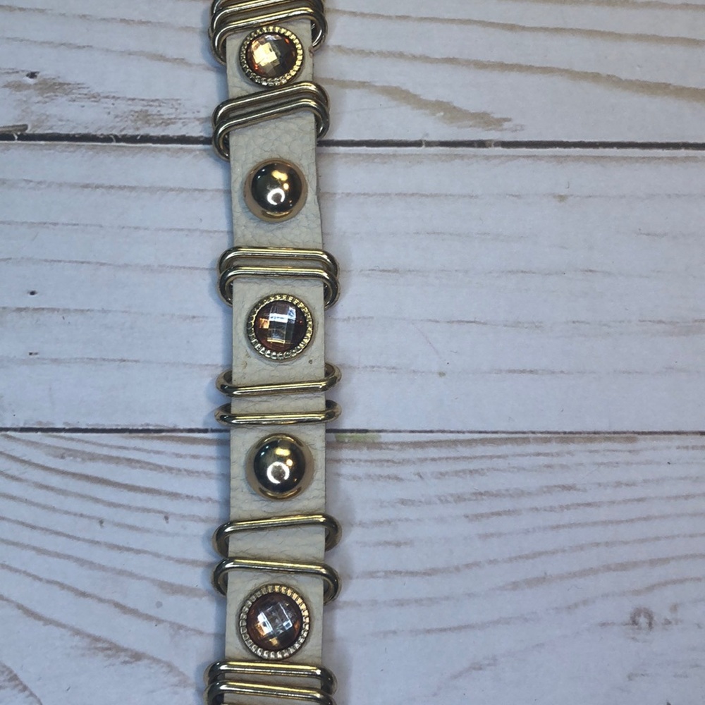 Jewel leather bracelet